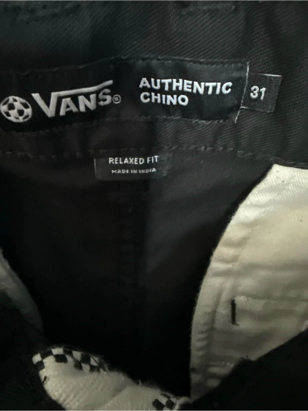 Vans Men's Black Chino Pants